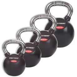 Sport-Thieme Kettlebell-Set "Gummiert Mit Chrom-Griff" -Fitnessgeräte Geschäft 132 0927