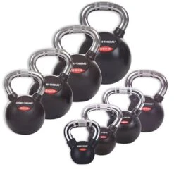 Sport-Thieme Kettlebell-Set "Gummiert Mit Chrom-Griff" -Fitnessgeräte Geschäft 132 0930