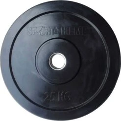 Sport-Thieme Hantelscheibe "Bumper Plate", Schwarz -Fitnessgeräte Geschäft 235 4646